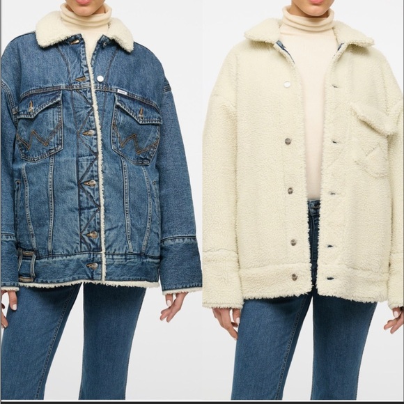 NWT STAUD + WRANGLER Biggest Jean Reversible Jacket size L/XL - Picture 1 of 7